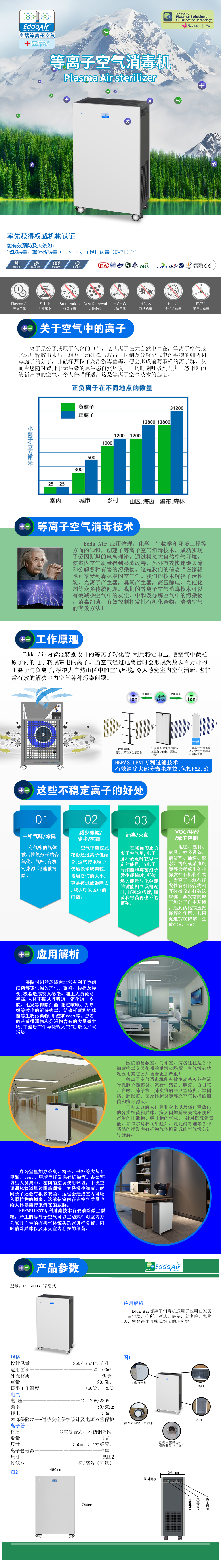 501TA柜式空气净化消毒器